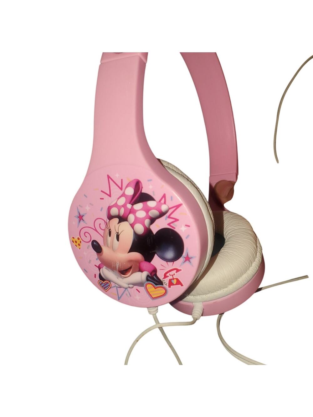 Disney Minnie Mouse Wired Over-Ear Headphones Pink 3.5mm Jack Kids Audio